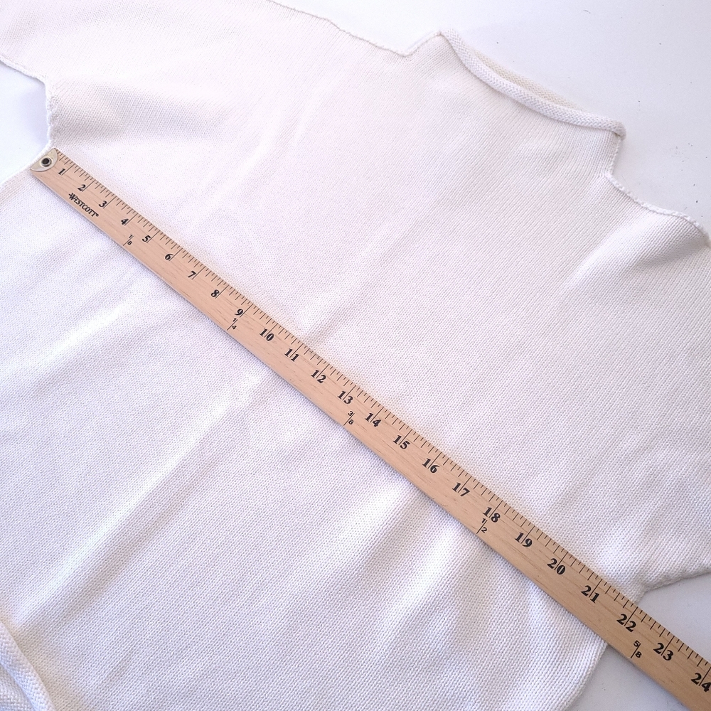 $398 Frank & Eileen Monterey Cream Rolled Funnel Neck Sweater Size M - Picture 6 of 9
